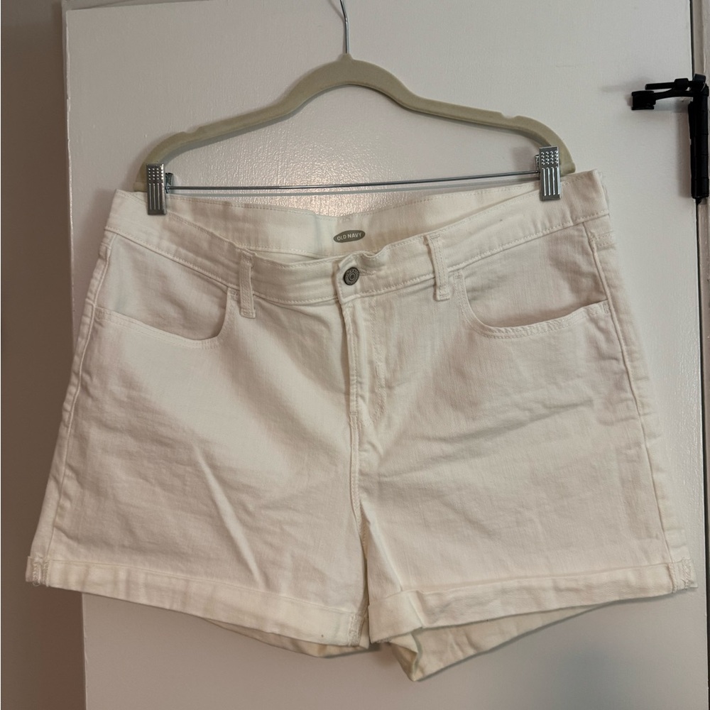 White Denim Shorts